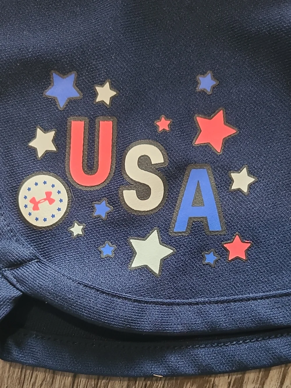 Under Armour Navy USA Gymnastics Tee & Matching Shorts Set Size Medium